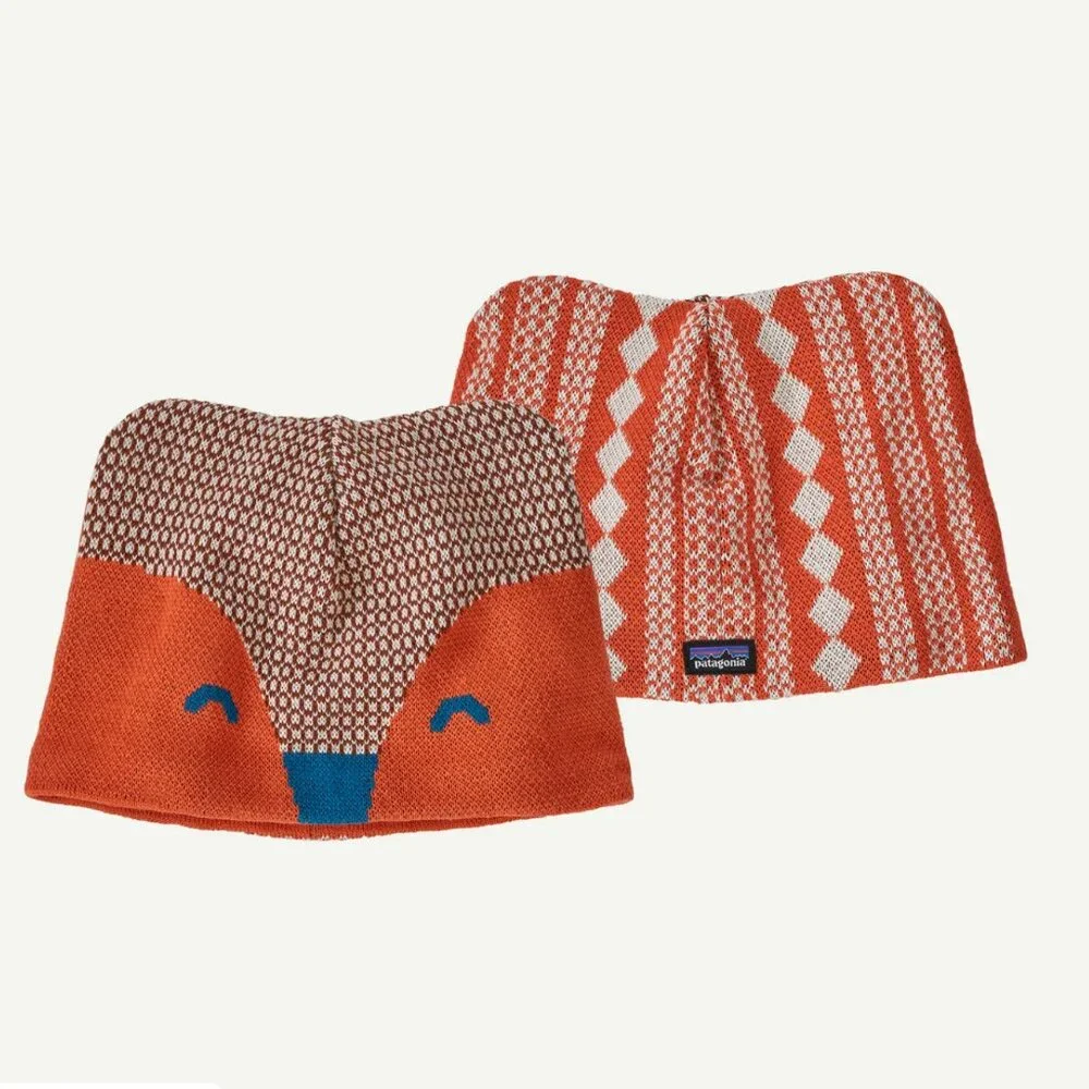 Patagonia Baby Animal Friends Beanie Fox Henna Brown 18-24 Months